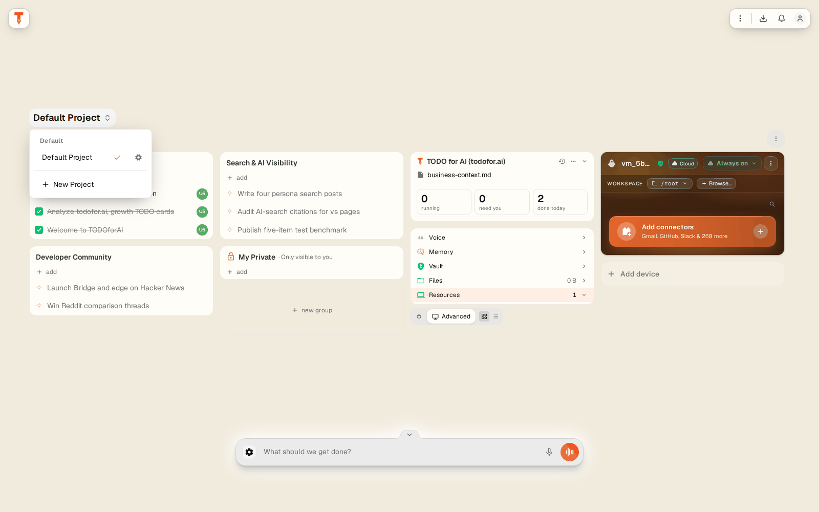 Project picker