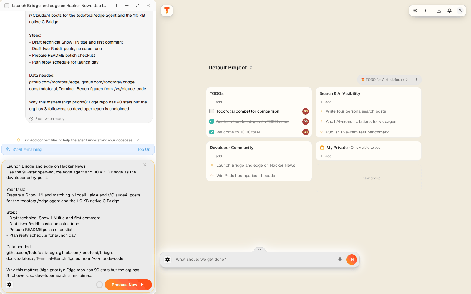 A proposal opened for review