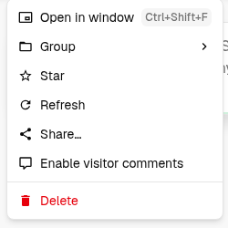 Todo options menu